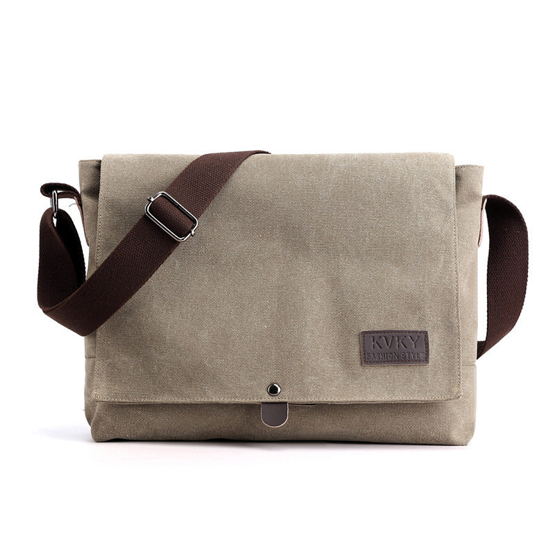 Men's Retro Canvas Bag Casual Briefcase Backpack Tide