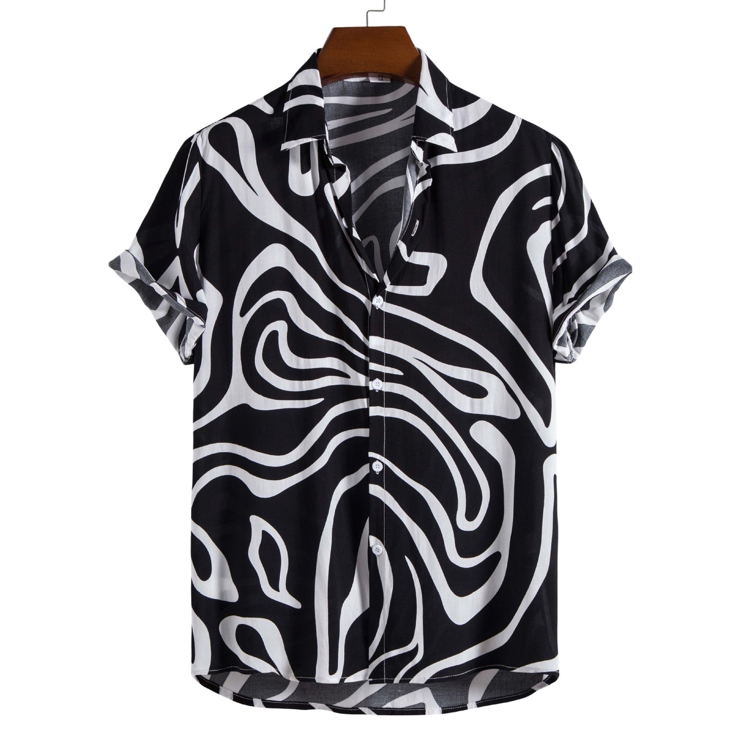 Summer New Plus Size Men's Casual Fashion Short Sleeve Shirt