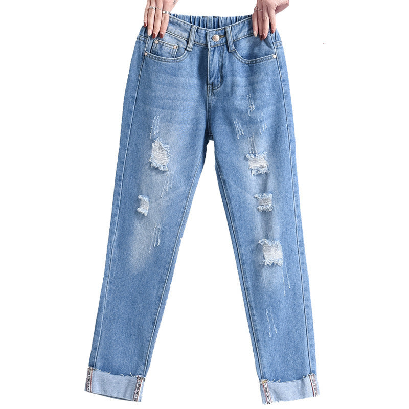 Women's Ripped Jeans Loose Spring And Summer New Style