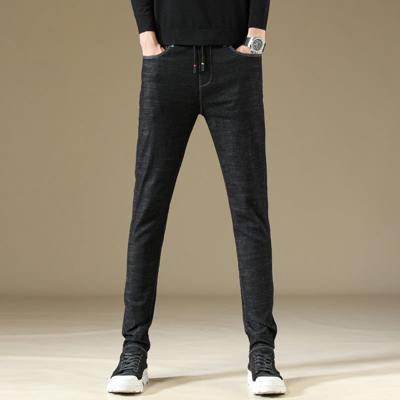 Autumn trendy brand jeans men's slim and versatile