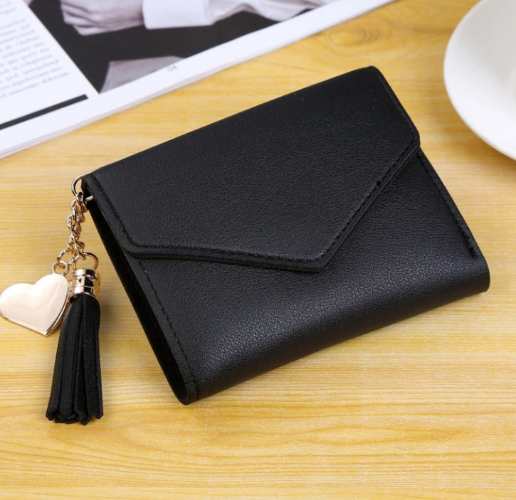 Tassel pendant love wallet