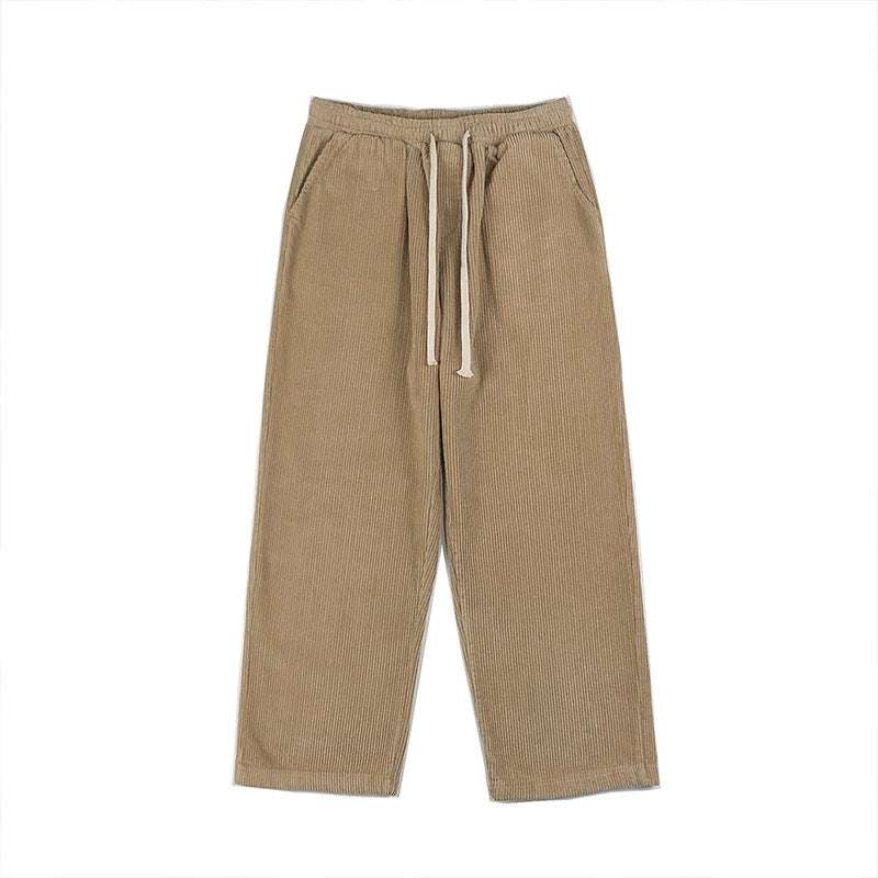 Trendy Loose Corduroy Straight-leg Trousers