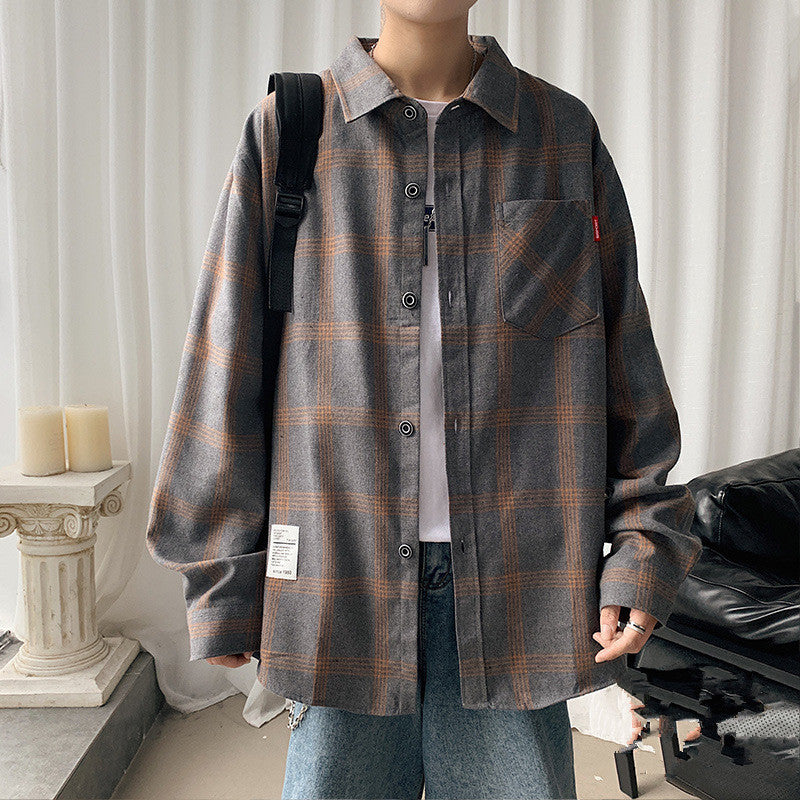 Trendy And Handsome Plaid Shirt For Autumn And Winter