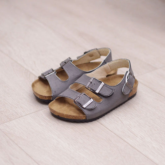 Children's Cork Sandals, One-Word Shoes, Flip-Flops, Beach Double Rings