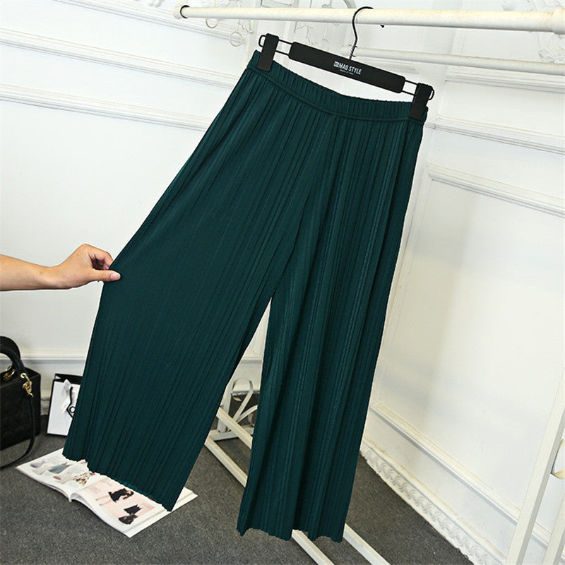 Pleated Loose And Thin Wide-leg Pants Women's Ninth Pants