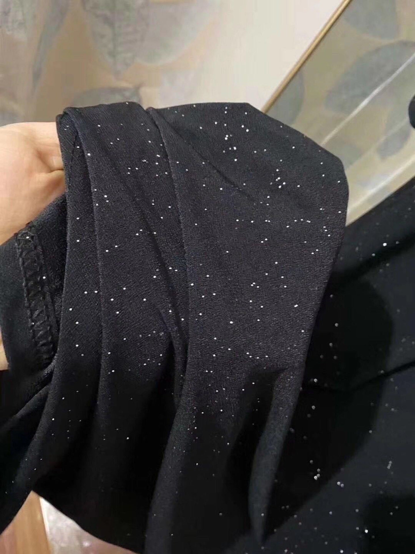 Starry Sky Sparkling Chiffon Dress Little Black Dress