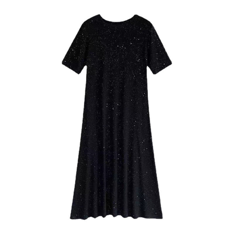 Starry Sky Sparkling Chiffon Dress Little Black Dress