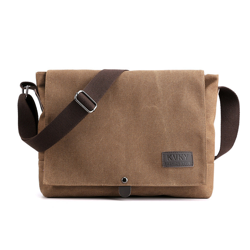 Men's Retro Canvas Bag Casual Briefcase Backpack Tide