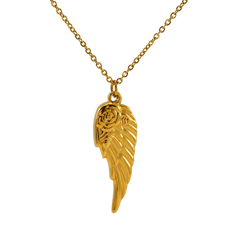 Rose Wings Necklace Fashion Titanium Steel