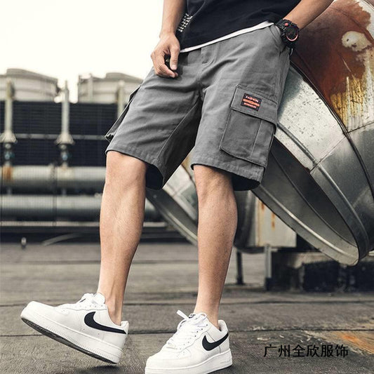 Workwear Shorts Men's Summer Ice Silk Loose Casual Outdoor Sports Thin Section Fifth Pants