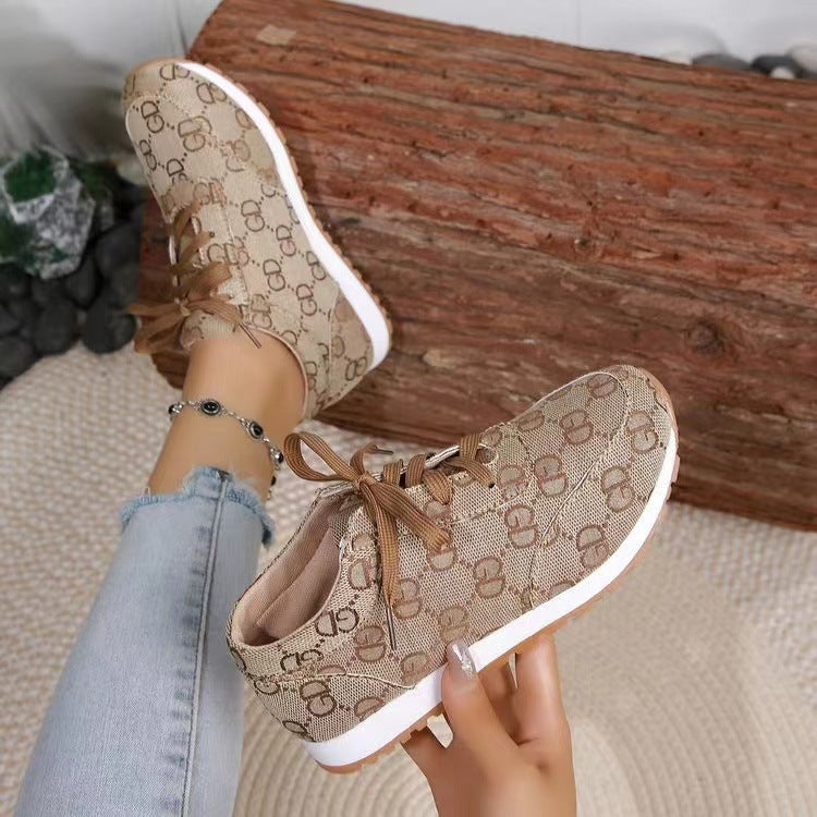 Women's Plus Size Solid Color Sports Leisure Cloth Shoes