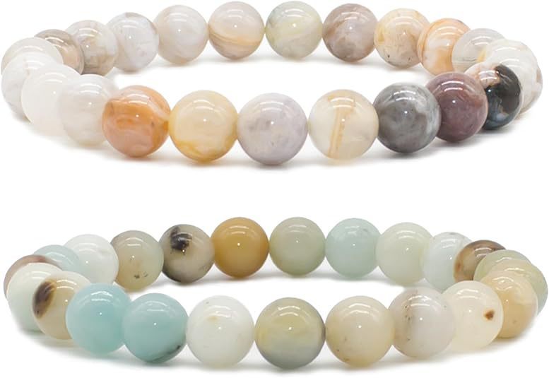 European And American 8mm Natural Agate Bead Bracelet Cinnabar Jade Macaron Bracelet