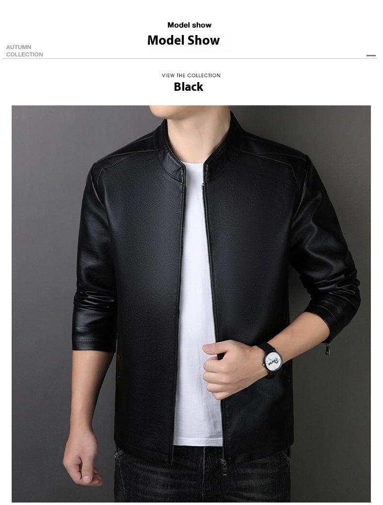 PU Leather Coat Men's Leather Jacket