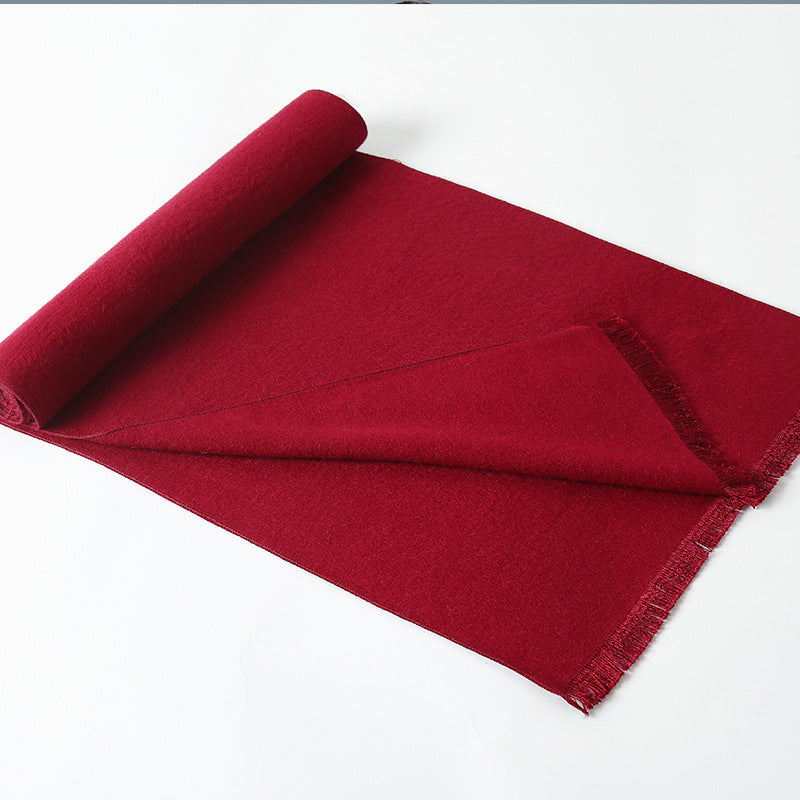 Simple Plaid Warm Keeping Artificial Cashmere Scarf