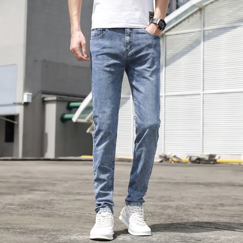 Light-colored Jeans Men's Korean-style Stretch