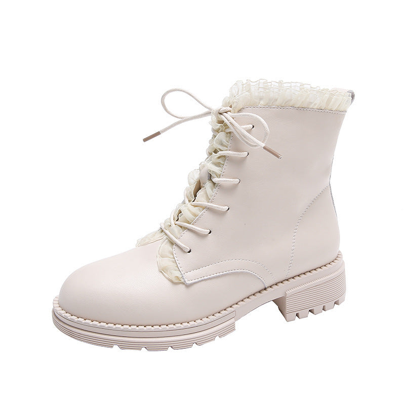 Women's Lace-up Platform Short Martin Boots