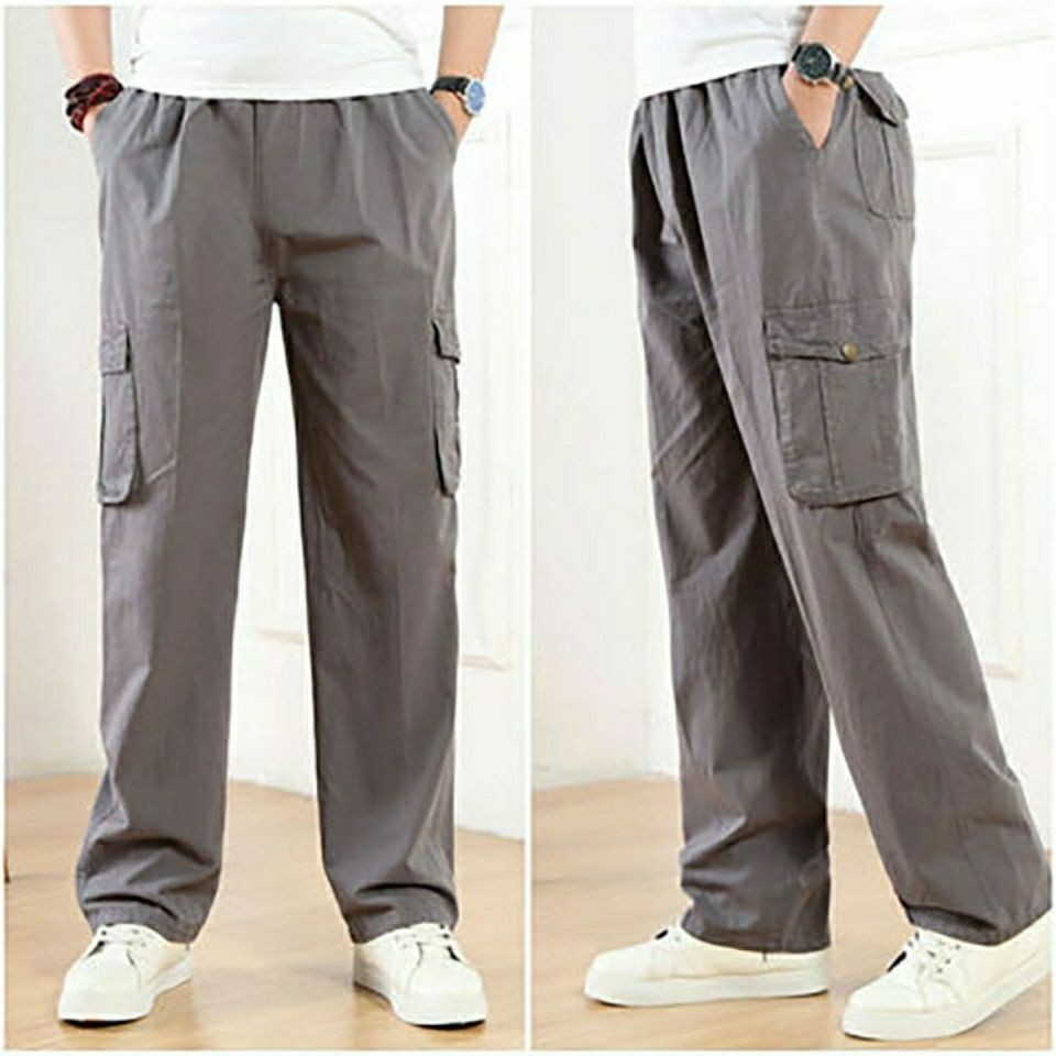 Men's Loose Straight Multi-pocket Overalls