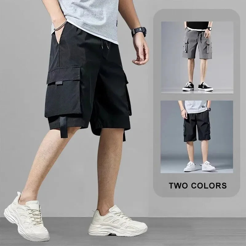 2023 Men's New Fashion Casual Cargo Pants Large Pockets Regular Size Jogging Daily Wear With Bermuda Dress 90's Retro Style