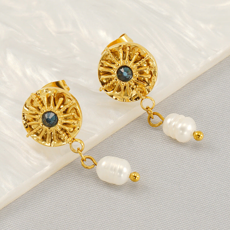 Retro Minority Design Pearl Earrings Female Fashion