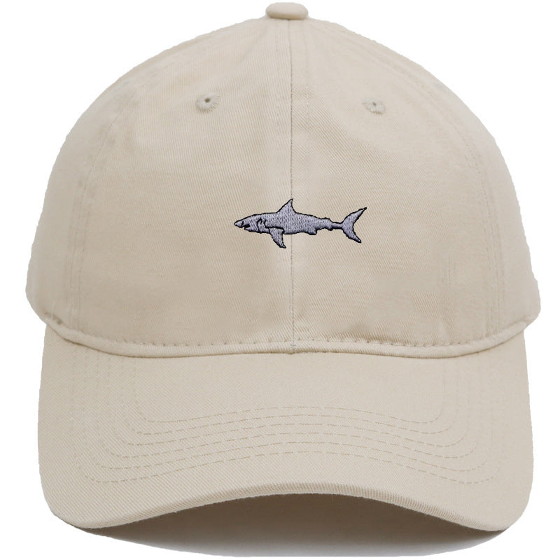 Premium Shark Embroidery Animal Baseball Cap Female Summer