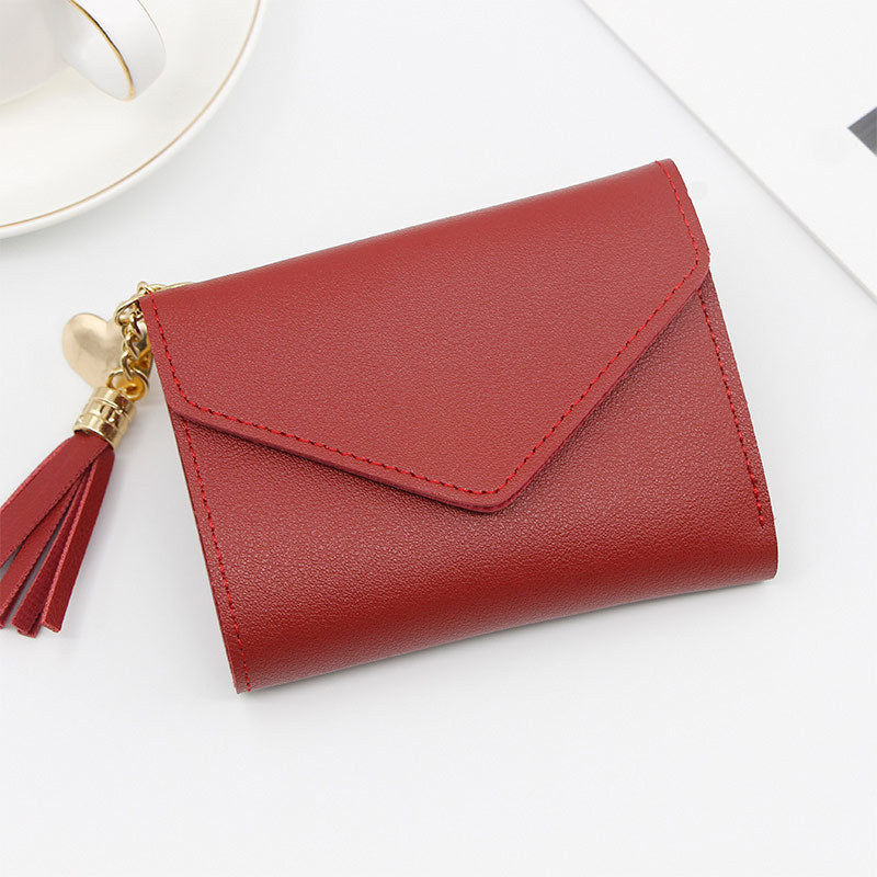 Tassel pendant love wallet