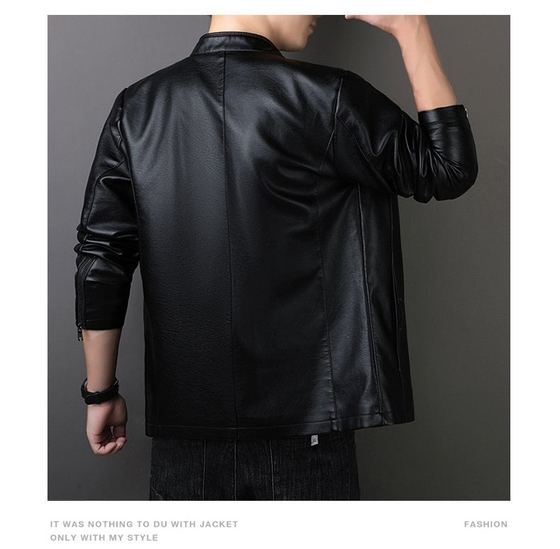 PU Leather Coat Men's Leather Jacket