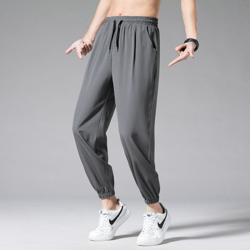 Nine Point Drawstring Wide Leg Sweatpants