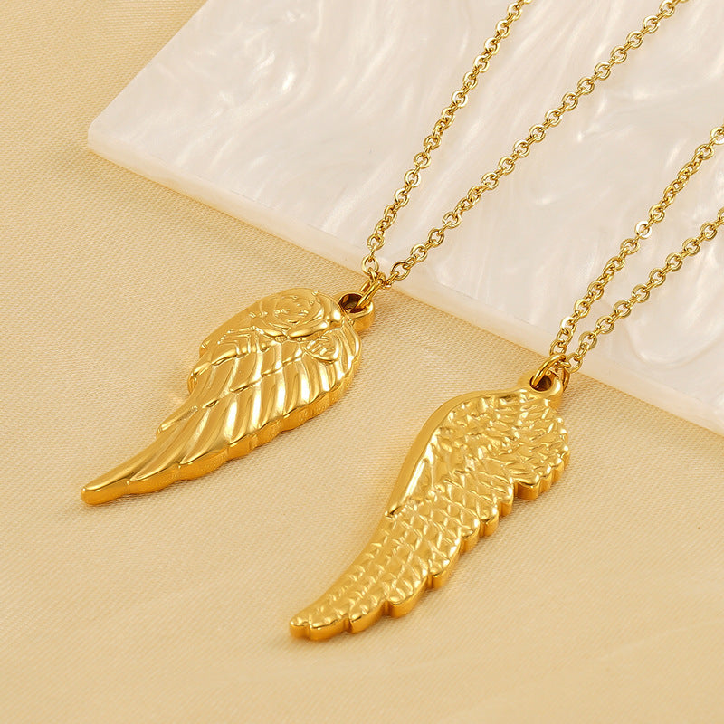 Rose Wings Necklace Fashion Titanium Steel