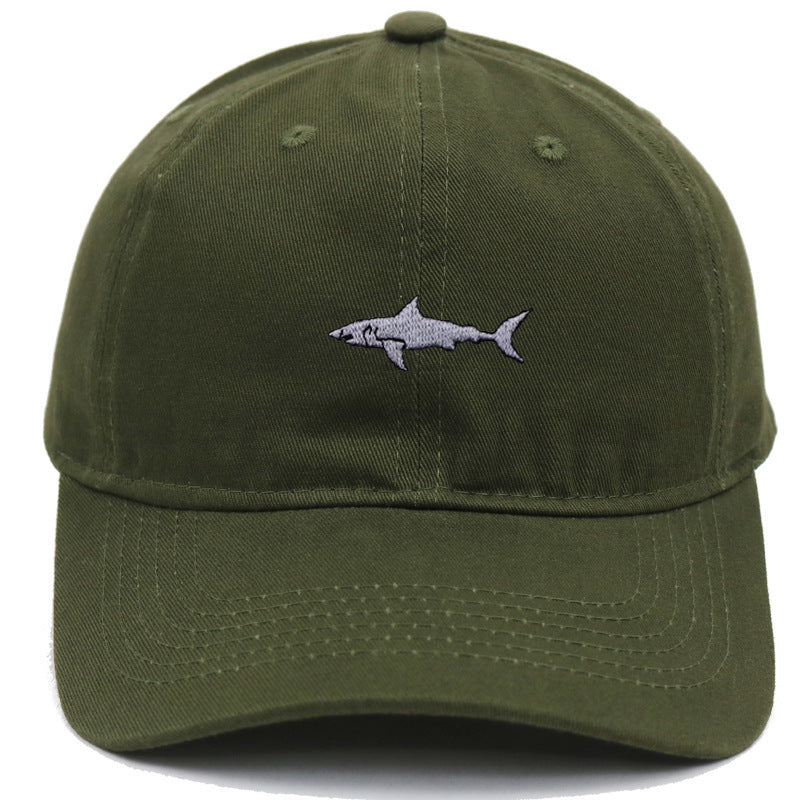 Premium Shark Embroidery Animal Baseball Cap Female Summer