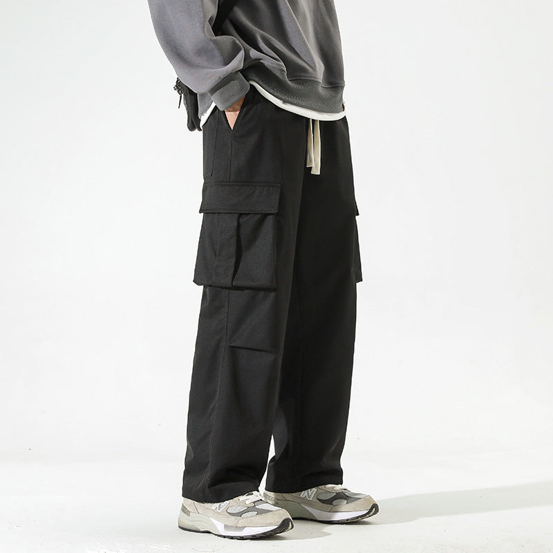 Straight Multi-pocket Casual Pants For Boys