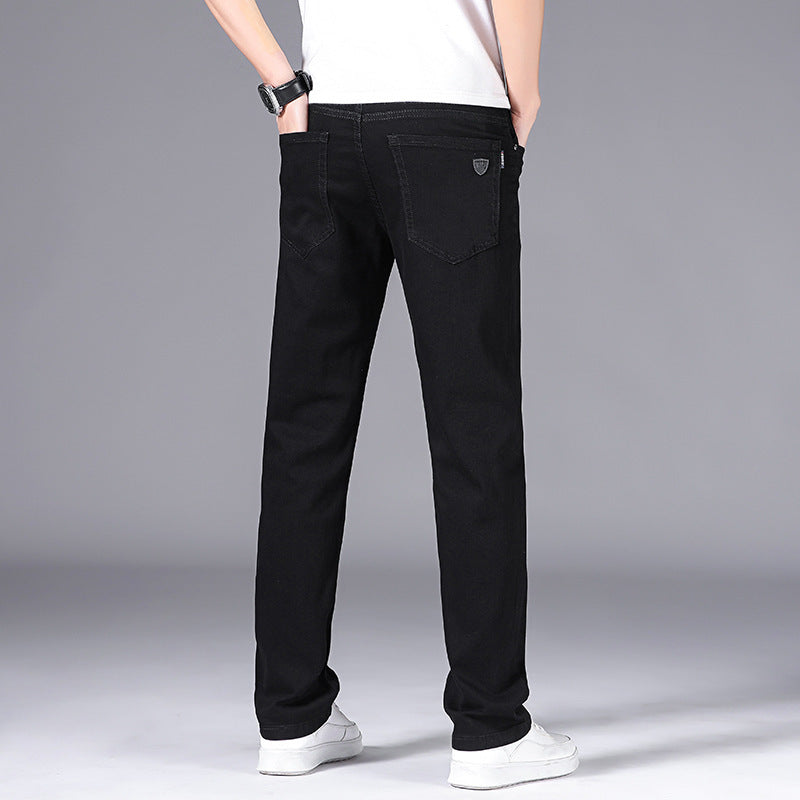 Long Pants Men's Korean Black Casual Plus Size Dad Jeans