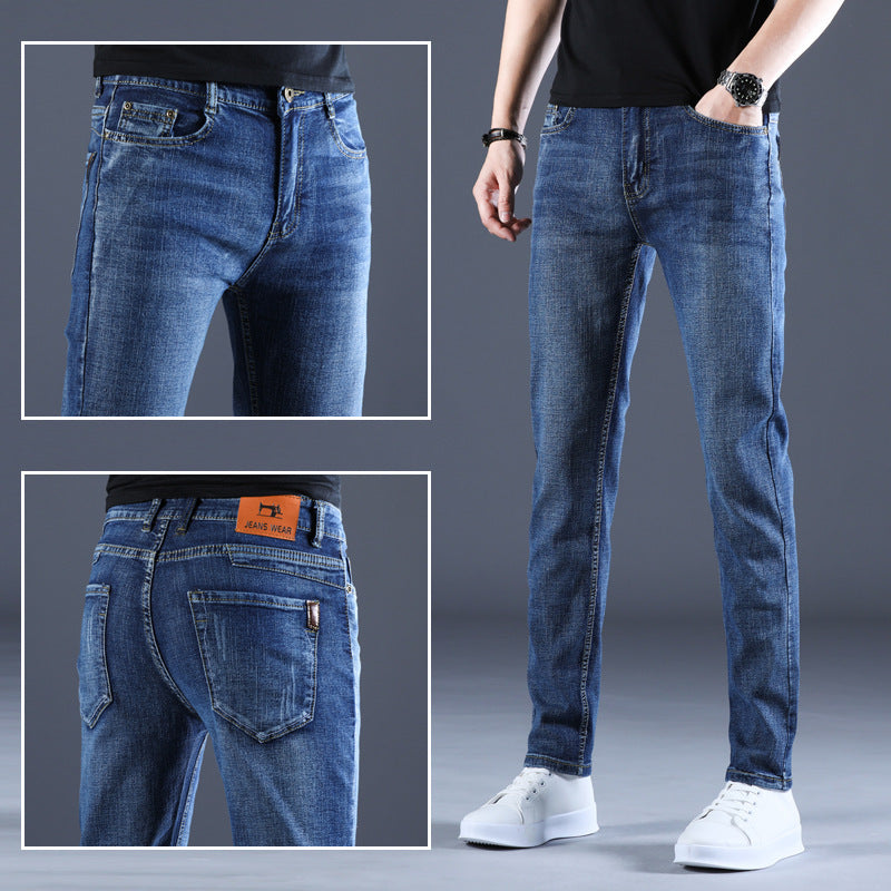 Summer Thin Men's Straight Slim Stretch Casual Pants